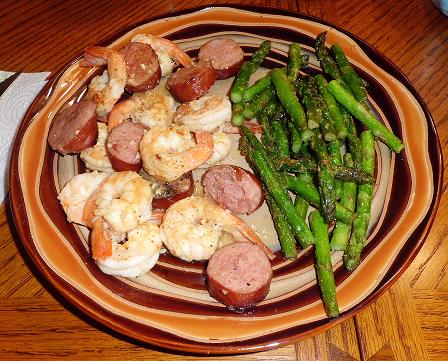 shrimp and kielbasa